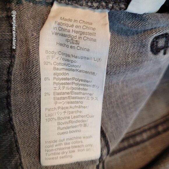 Madewell Jeans 26 Skinny 9" High Rise Black Sea Wash H2230 Tummy Control Stretch - Picture 7 of 14